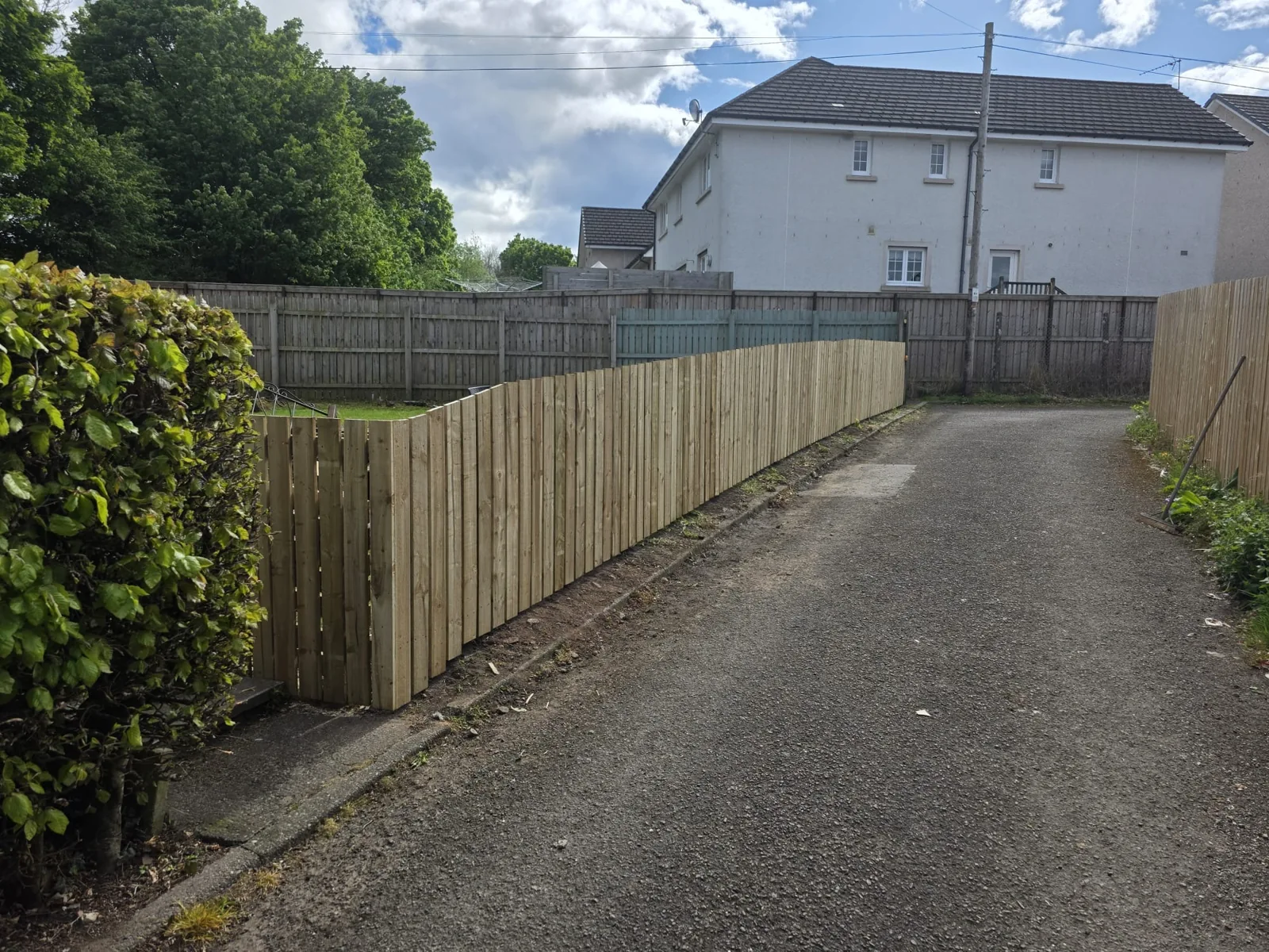 Garden timber fencing